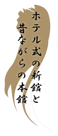 ホテル式の新館と昔ながらの本館